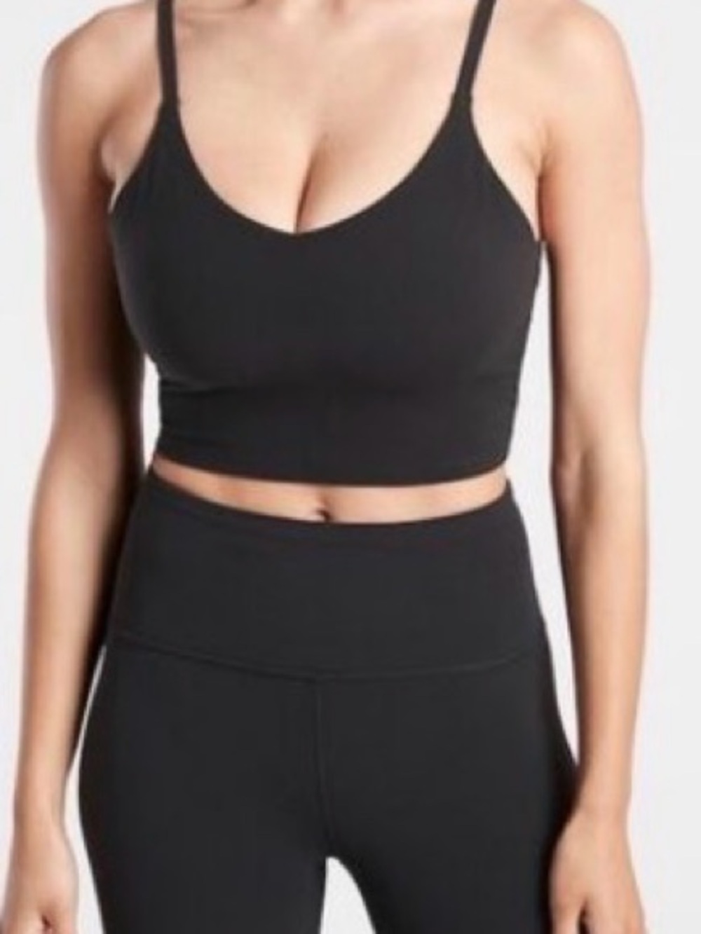 Athleta Elation Strappy Crop Tank Top D–DD Black XXS azaleas